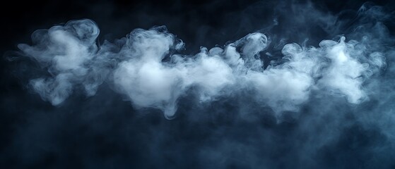 Obraz premium White Smoke Cloud on Black.