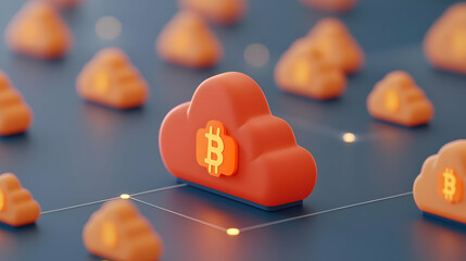 Abstract Cloud Representation of Altcoin Wallet Concept