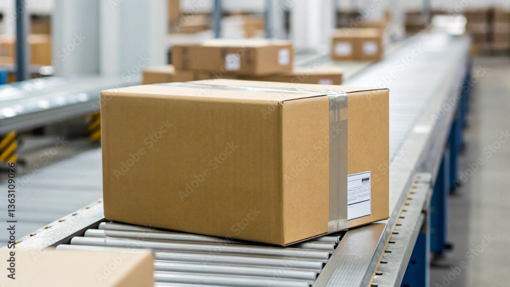 Poster efficient smart ecommerce solutions enhance warehouse operations with streamlined packaging and deli