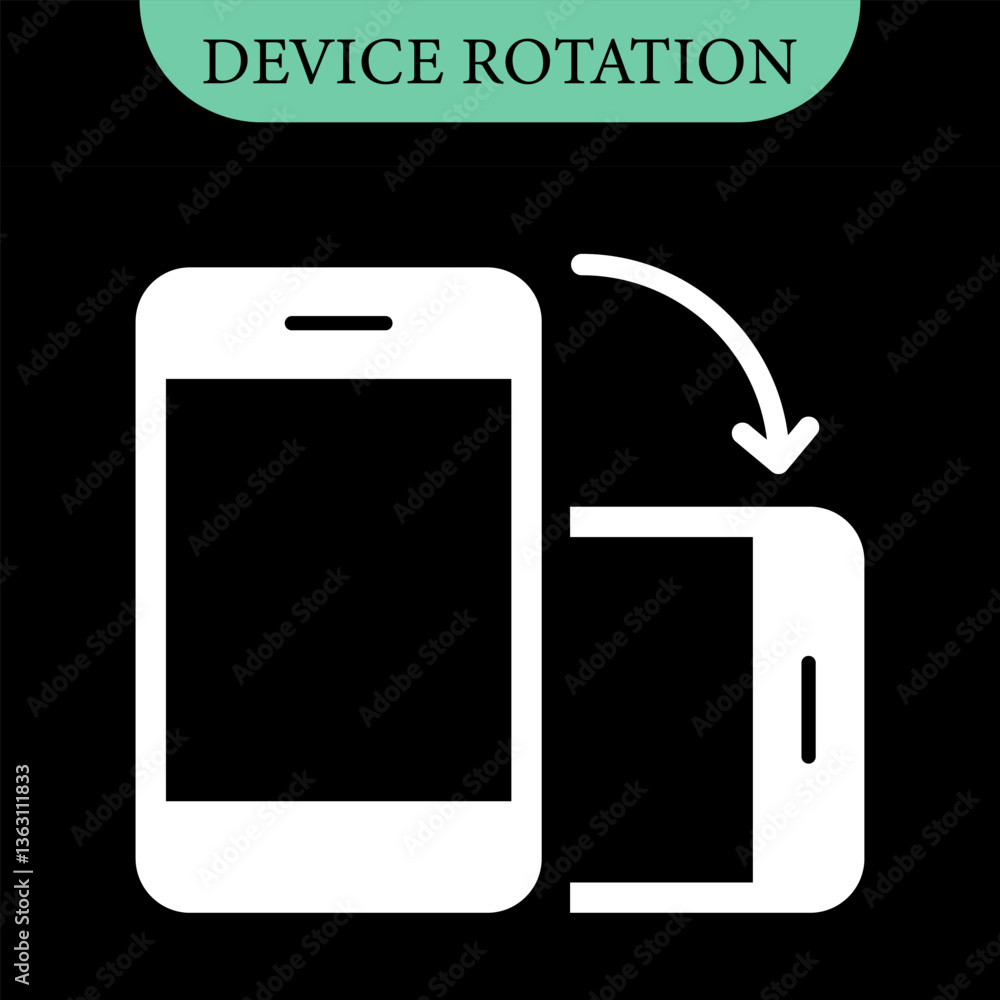 Poster rotate smartphone icon. turn your mobile phone. vector color set icons. device rotation symbol. rota