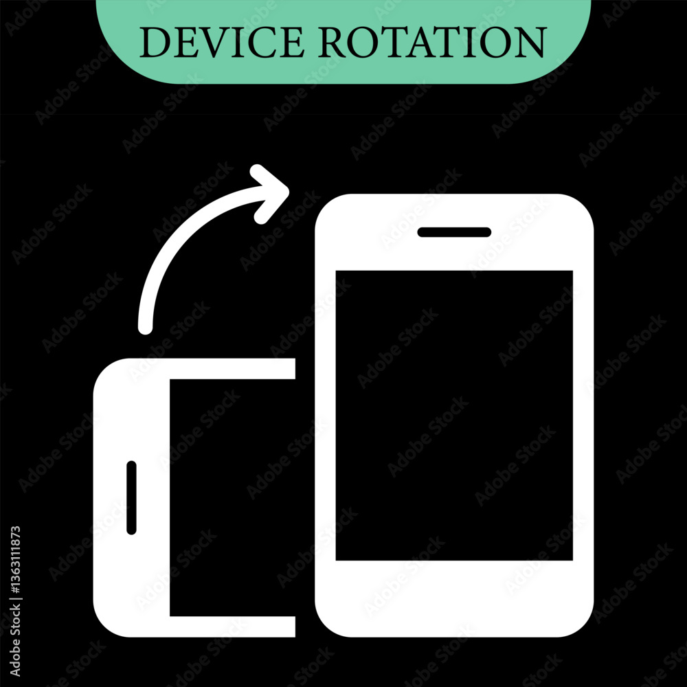 Poster rotate smartphone icon. turn your mobile phone. vector color set icons. device rotation symbol. rota