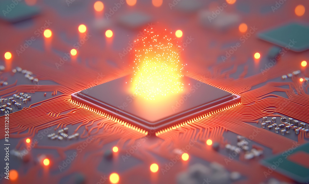 Poster ai integration in wealthtech with vibrant artificial intelligence design