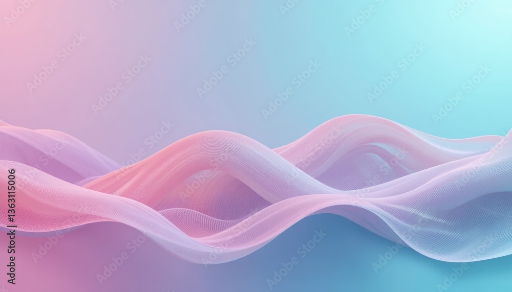 Aufkleber dynamic waves of colorful abstract motion studio environment digital artwork vibrant aesthetic close