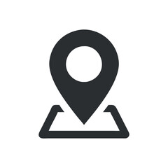 Location pin icon design, representing map location or place for navigation and geographic purposes