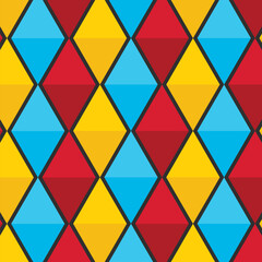 Blue, red and yellow diamond. diamond pattern. diamond pattern background. diamond background. Seamless pattern. for backdrop, decoration, Gift wrapping