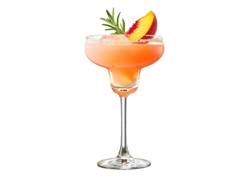 peach cocktail margarita glass