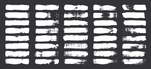 Grunge brush strokes, lines, ink smudges, hand-drawn scribble shapes. Handmade sketchy marks, acrylic stains, charcoal streaks. Paint textures, dry brush effect. Marker underline. Vector illustration