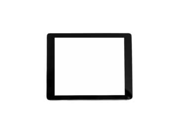 Versatile digital tablet with a blank interface ready for apps isolated on transparent background