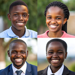 portrait of a smiling family