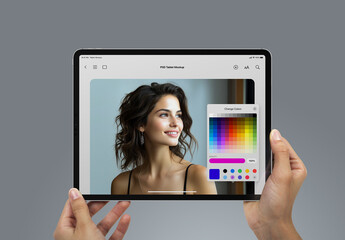 Tablet Mockup Hands Holding