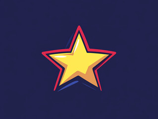 Obraz premium Comic book star minimalist vector logo design