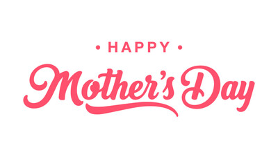 Happy Mother's Day Typography Greeting Card. Design vector illustration 