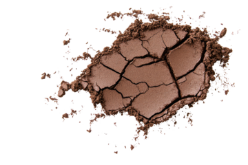 Crushed, cracked eyeshadow powder