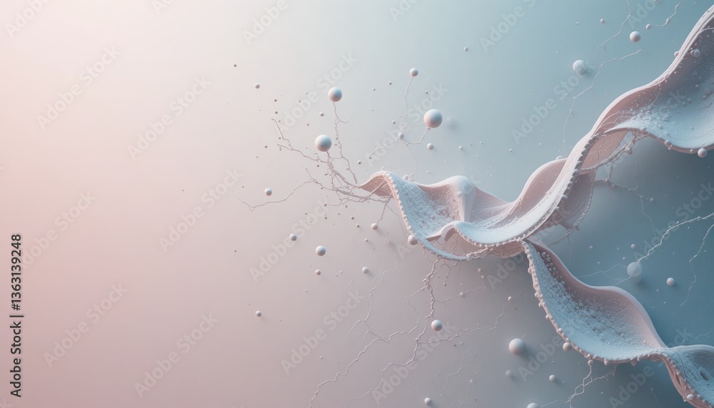 Poster fluid motion design abstract space digital art minimalist aesthetic close-up view textural explorati