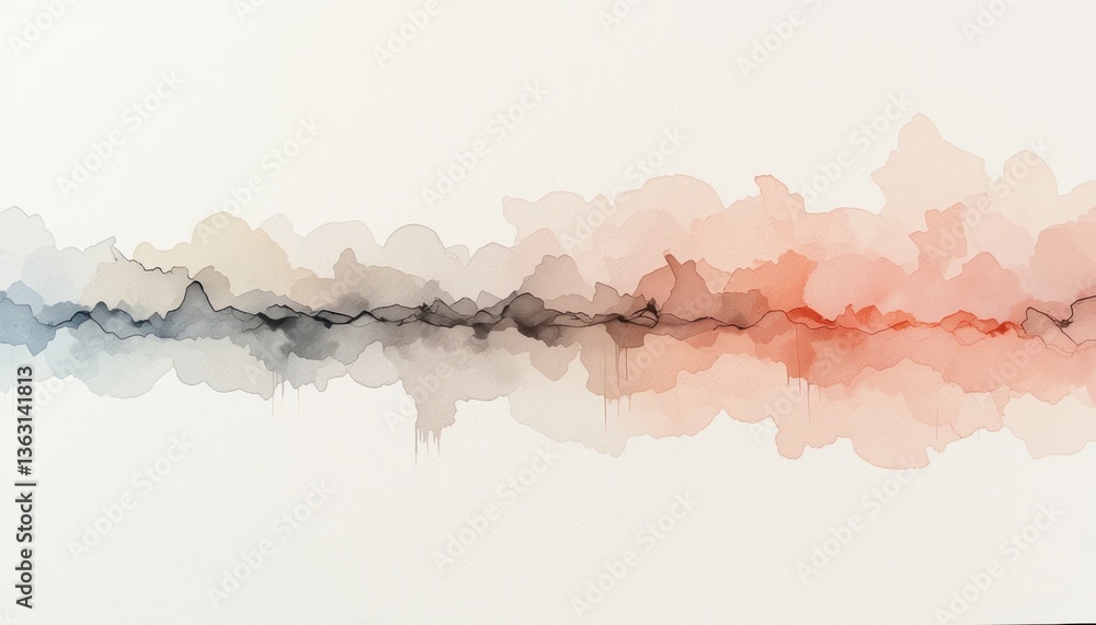 Poster captivating abstract wave art digital canvas fluid dynamics contemporary aesthetic minimalist view v