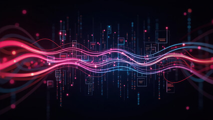 Abstract techno background, abstract futuristic texture for use in photos as overlay or screen filter.
