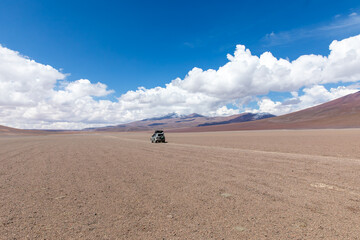 car in desert