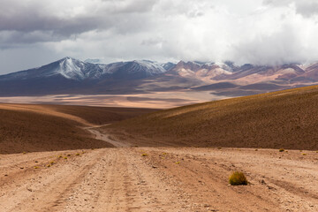 road in the mountains of bolivia