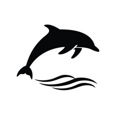 Fototapeta premium dolphin isolated on white background