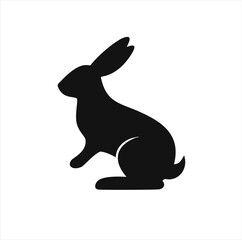 black rabbit silhouette