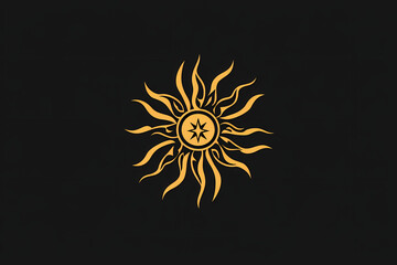 Sun minimalist vector logo design