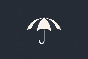 Umbrella minimalist vector logo design