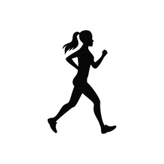 running woman silhouette