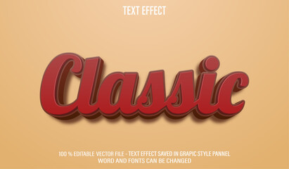 Classic Vintage 3d editable text effect style