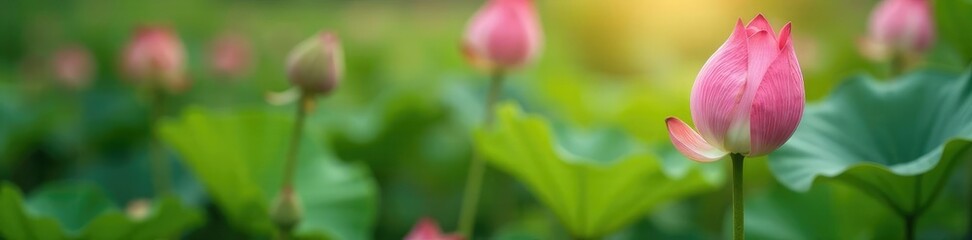 Fototapeta premium Delicate dried lotus seed pods on a serene floral background, garden, organic