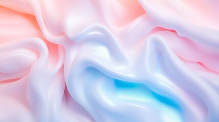 Obraz premium Close-up of iridescent shampoo foam shimmering with rainbow reflections