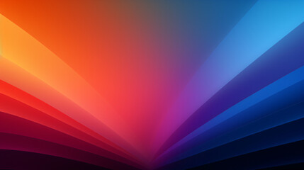 Fototapeta premium A gradient background with a dark black center, featuring purple, blue, orange, and red curves, perfect for high-tech display banners and web presentations.