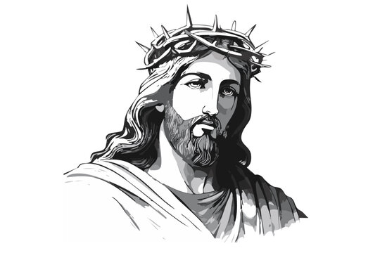 Ilustración de un retrado de Jeuscristo