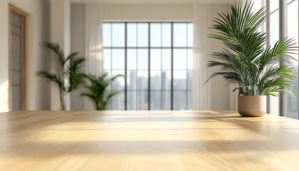 Fototapeta premium Modern Home Office Table View