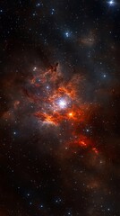 Fototapeta premium Ethereal tapestry of stars and nebulae, a cosmic symphony of light and dust