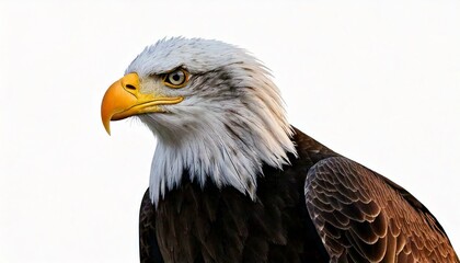 Bald eagle isolated on white background