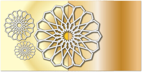 Islamic geometric pattern with gradient background.EPS 10