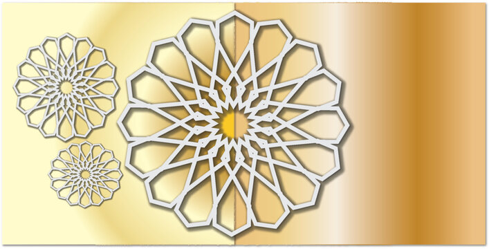 Islamic geometric pattern with gradient background.EPS 10