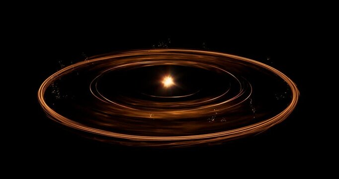 light energy spin effect on black background