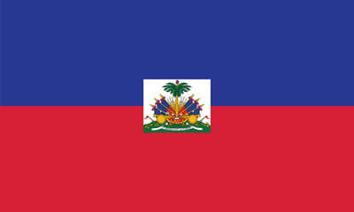 Haiti Flag Vector Clipart Illustration - High-Quality Digital Artwork of the Haitian National Flag in Bold Colors with Symbolic Coat of Arms and Patriotic Elements