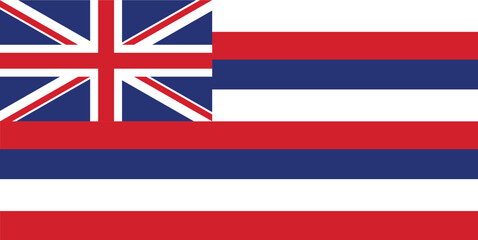 Hawaii Flag Vector Clipart Illustration - High-Quality Digital Artwork of the State Flag of Hawaii with Vibrant Colors and Detailed Design for Use in Creative Projects