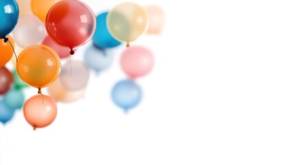 Colorful balloons floating celebration background