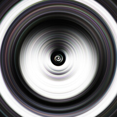 Colorful radial motion effect. Abstract rounded background. Color curves and sphere.