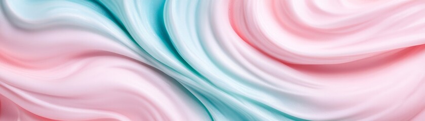 Obraz premium Abstract art made from swirling shampoo foam, pastel color palette