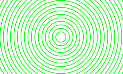 Bright green concentric circle design on white background