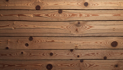 Naklejka premium Natural rustic light brown wood planks with visible grain and knots 