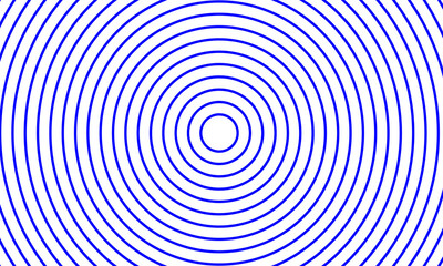 Blue concentric circle pattern on white background