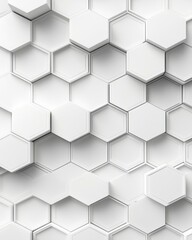 Abstract geometric white hexagon pattern background for modern design and creative industry concept with clean and minimalist style