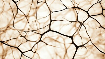 Intricate web of neural connections, biology science background, brain study, abstract neuron network