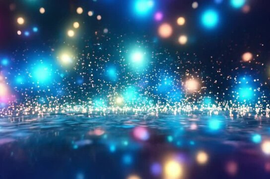 Abstract multicolored halographic background with many highlights and reflections
