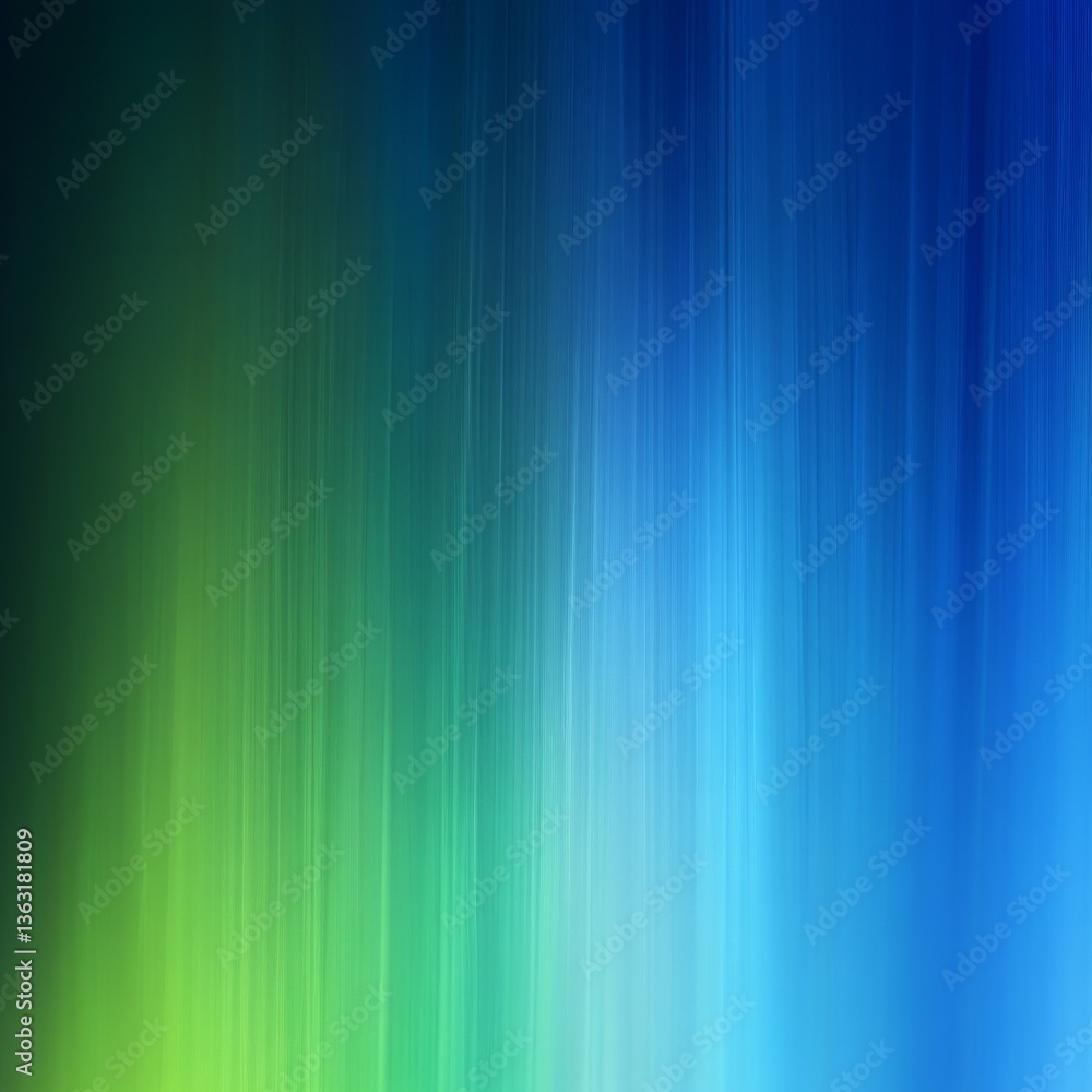 Poster Abstract Gradient of Green and Blue: Vertical Motion Blur in a Seamless Transition
